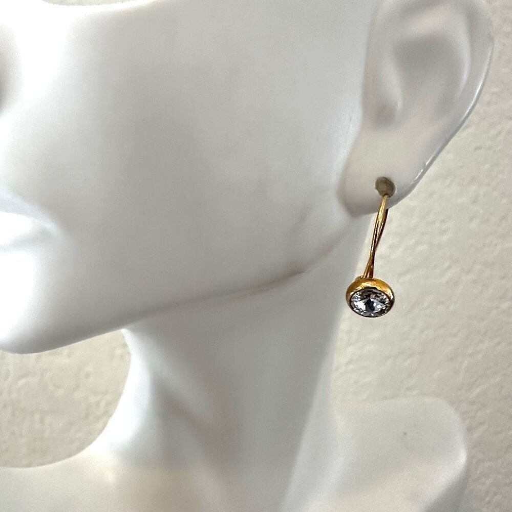 Gold-Tone Crystal Drop Earrings